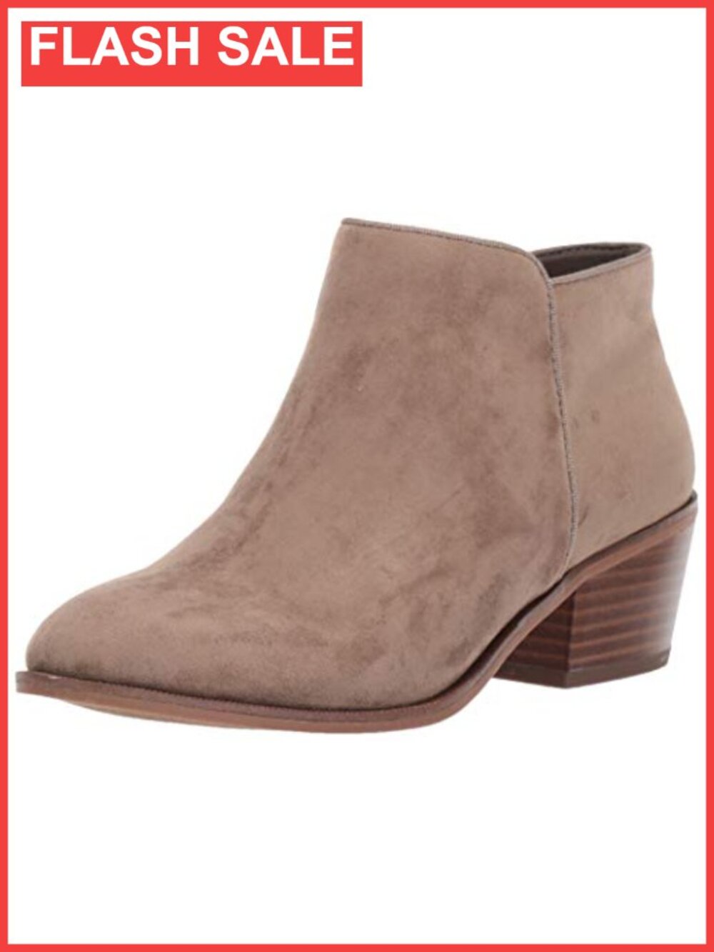 Women's Ankle Boots Faux Suede Cuban Block Heel Side Zipper Round Toe Booties